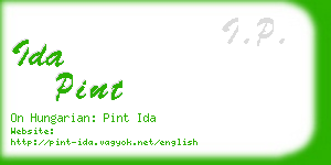 ida pint business card